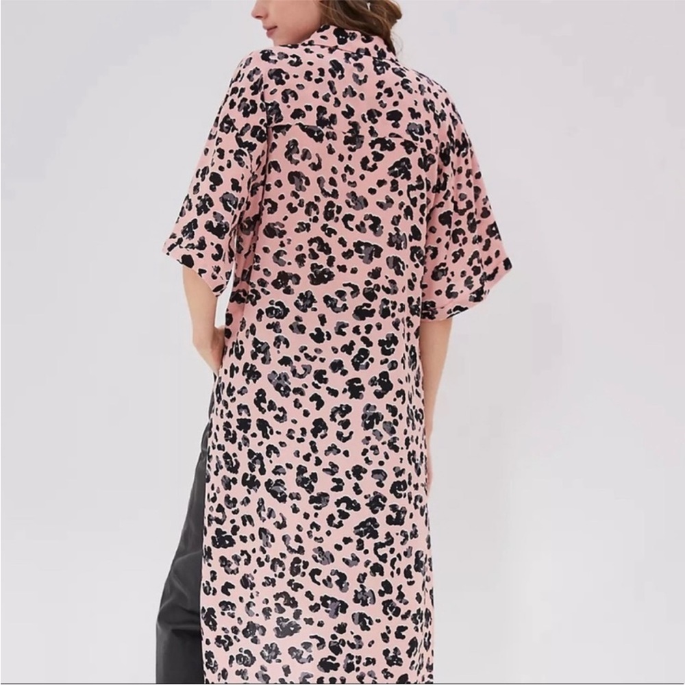 Anthropologie Pink and Black Cape Dress